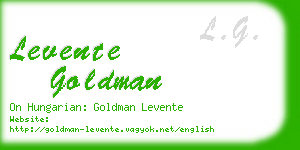 levente goldman business card